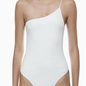 White One-Shoulder bodysuit